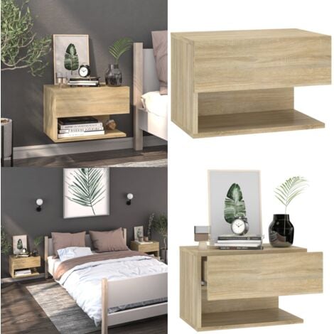 Wand-Nachttisch Sonoma-Eiche - Wandregal - Nachtkästchen - Wohnzimmer Deko - Holzregale - Möbel Online Kaufen - Home & Living