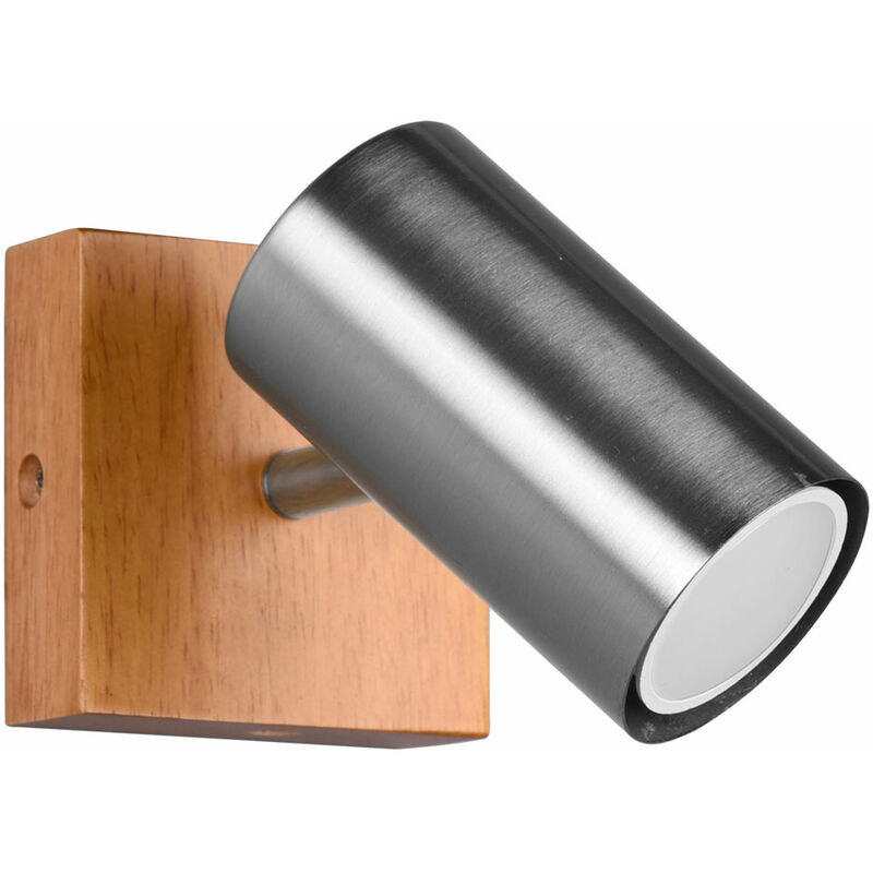 Etc-shop - Wand Spot Lampe Holz Wohn Zimmer Leuchte verstellbar Strahler DIMMBAR im Set inkl. RGB LED Leuchtmittel