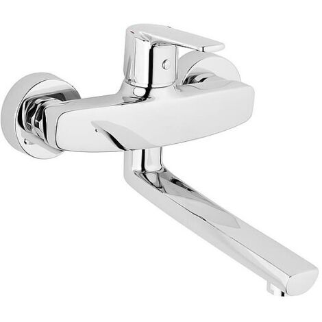 Wand-Spültischmischer Heinrich Schulte Alpha 300 Schwenkauslauf, Ausladung 221 mm, chrom - Z059801-00010
