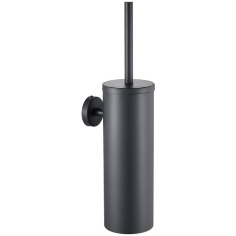Wand-Toilettenbürste, Stahl, Halter ohne Bohren, grau