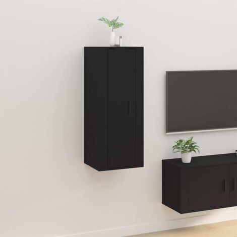 Wand-TV-Möbel Schwarz 40x34,5x100 cm