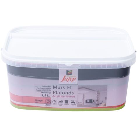 Wand- und Deckenfarbe satinrot  2,5L  Jafep