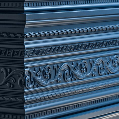 Wand- und Friesleiste NMC Z1 ARSTYL Noel Marquet Zierleiste Stuckleiste Modernes Design weiß 2 m
