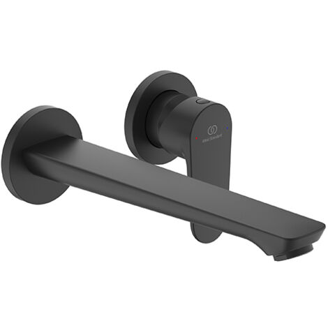 Wand-Waschtischmischer Ideal Standard Cerafine O, Ausladung 237 mm, schwarz matt - BD133XG