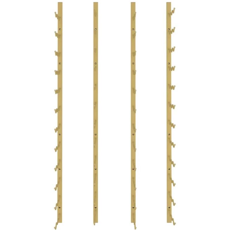 Vidaxl - Wand-weinregal Für 36 Flaschen 2 Stk. Golden Eisen