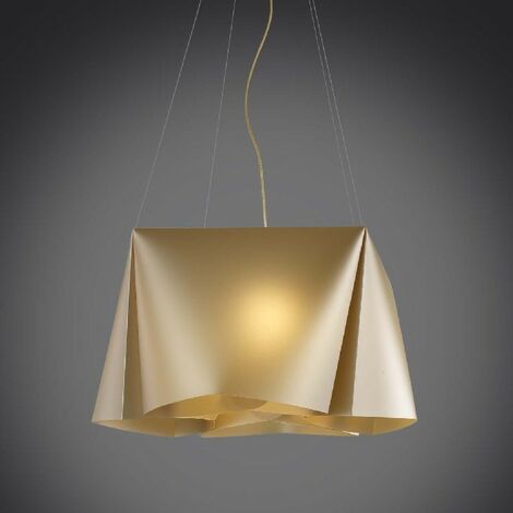 WANDA fünfflammiger Pendelleuchter in Gold Polilux Durchmesser 59x H31 cm
