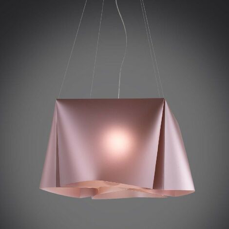 WANDA fünfflammiger Pendelleuchter in Pink Polilux Durchmesser 59x H31 cm