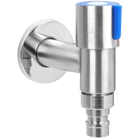 Wandarmatur für Waschmaschine, Bad und Waschküche, aus Edelstahl, G1/2"-Gewinde