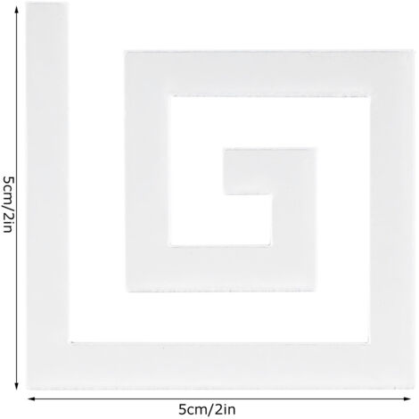 [Wandaufkleber] – [10 Stück] 5x5 cm Acryl-Spiegelaufkleber, moderne DIY-Dekoration fürs Wohnzimmer, Silber