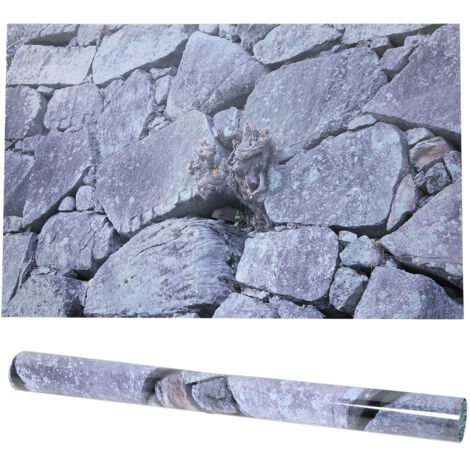 Wandaufkleber für Aquarium, Unterwasserlandschaft-Dekoration, Felsen, 122 x 46 cm