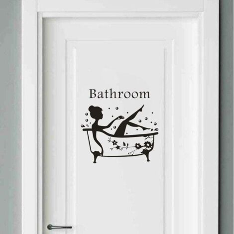 Wandaufkleber, WC/Bad/Badewanne Türaufkleber Wandaufkleber