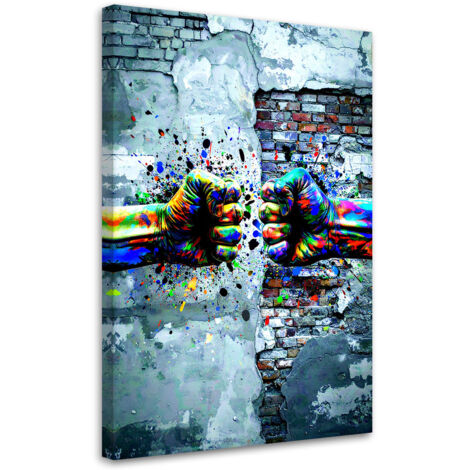 Wandbild Abstrakt Faust Graffiti Street Art 40x60 cm