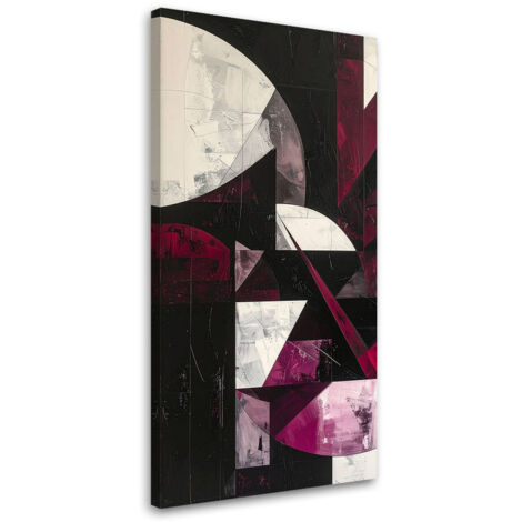 Wandbild Abstrakte Formen burgunderrot 40x80 cm