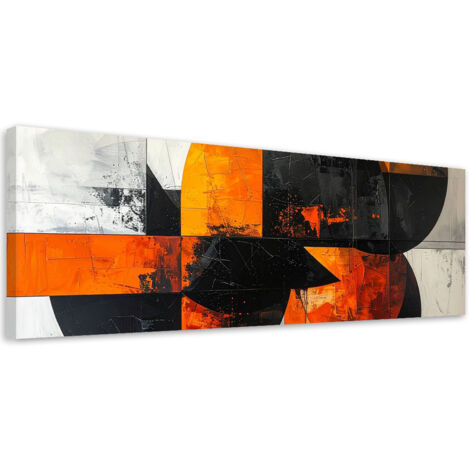 Wandbild Abstrakte Formen orange 90x30 cm