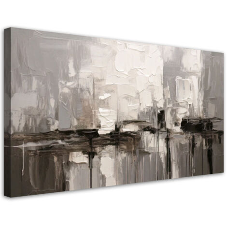 Wandbild Abstrakte Grautöne Komposition 100x50 cm