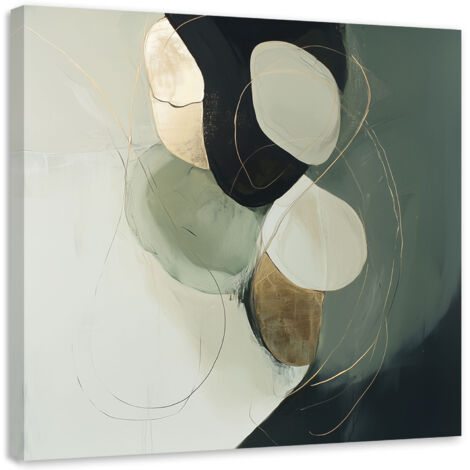 Wandbild Abstrakte grüne Farbspritzer 30x30 cm