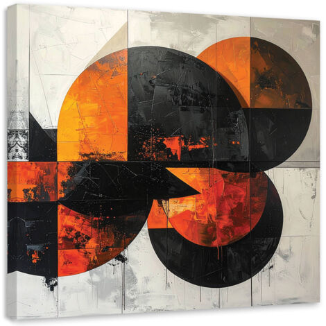 Wandbild Abstrakte Kreise Formen orange 30x30 cm