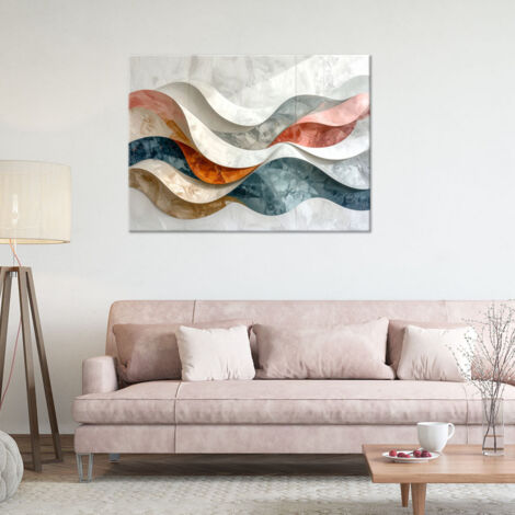 Wandbild Abstrakte Wellen Imitationsfarbe 60x40