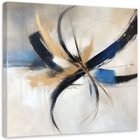 Wandbild Abstraktion beige blau 50x50 cm
