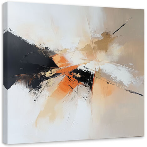 Wandbild Abstraktion beige orange 30x30 cm