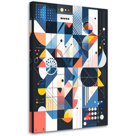 Wandbild Abstraktion im Bauhaus-Stil 70x100 cm