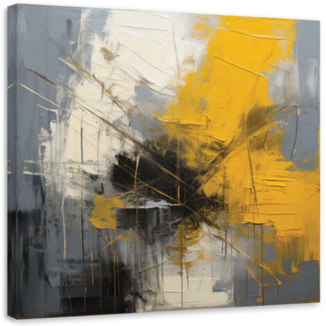 Wandbild Abstraktion Impressionismus Gold Modern 30x30 cm