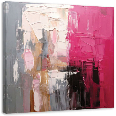 Wandbild Abstraktion Impressionismus Rosa 60x60 cm