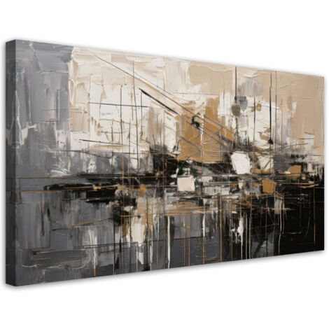 Wandbild Abstraktion Stadt Geometrisch 80x40 cm