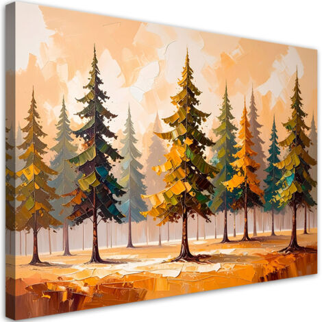 Wandbild Bäume Landschaft Imitation Farbe 60x40 cm