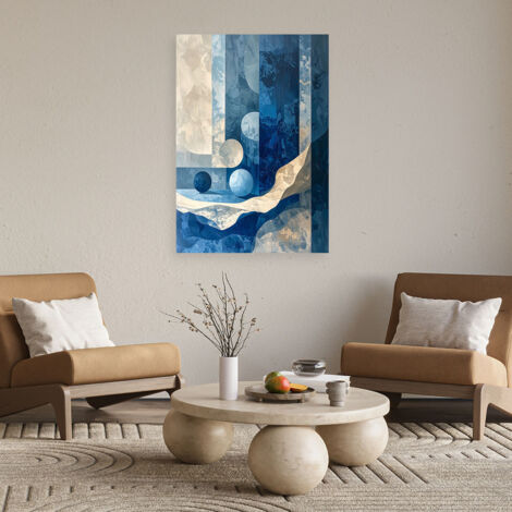 Wandbild Blaue moderne Abstraktion 40x60
