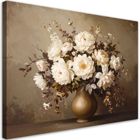 Wandbild Blumen in einer Vase Strauß Retro 60x40 cm