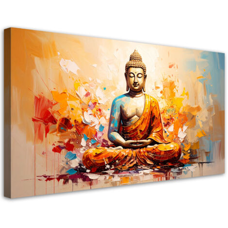 Wandbild Buddha Meditation Abstrakt 100x50 cm