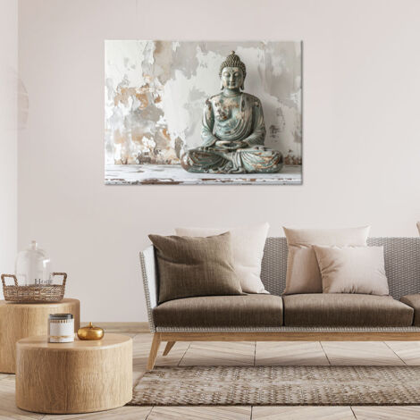 Wandbild Buddha Zen Spa auf grauem Hintergrund 60x40