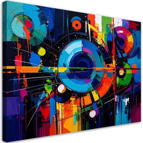 Wandbild Bunte Abstrakt Aquarell 100x70 cm