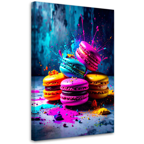 Wandbild Bunte Macarons 40x60 cm