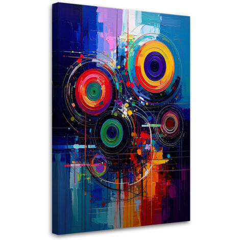 Wandbild Bunte Räder Abstrakt 70x100 cm