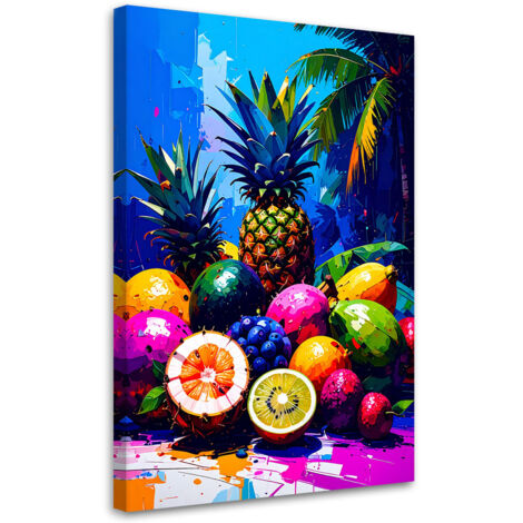 Wandbild Bunte tropische Früchte 40x60 cm
