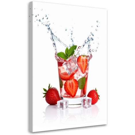 Wandbild Erdbeer-Cocktail mit Früchten 40x60 cm
