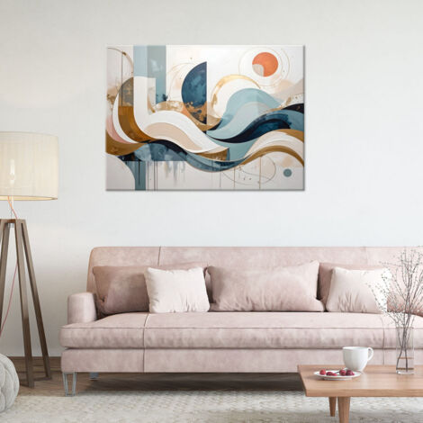 Wandbild Farbenfrohe geometrische Formen-Abstraktion 90x60