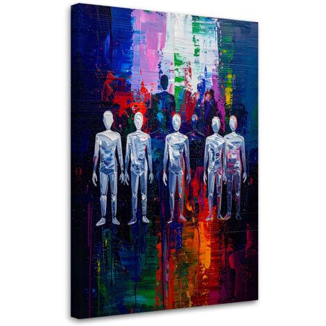 Wandbild Figuren Abstrakt Bunt 60x90 cm