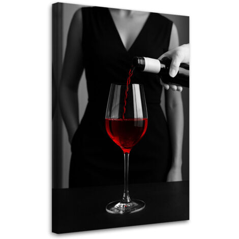 Wandbild Frau Rotwein 70x100 cm
