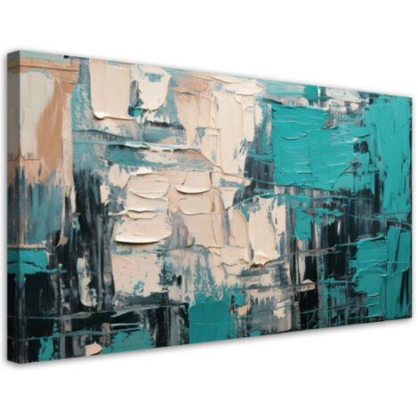 Wandbild für das Schlafzimmer Abstraktion Modern Türkis 80x40 cm