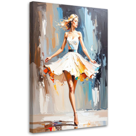 Wandbild für das Schlafzimmer Wohnzimmer Frau in weißem Kleid 40x60 cm