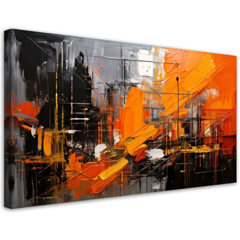 Wandbild für das Wohnzimmer Abstraktion Orange Industrial 80x40 cm