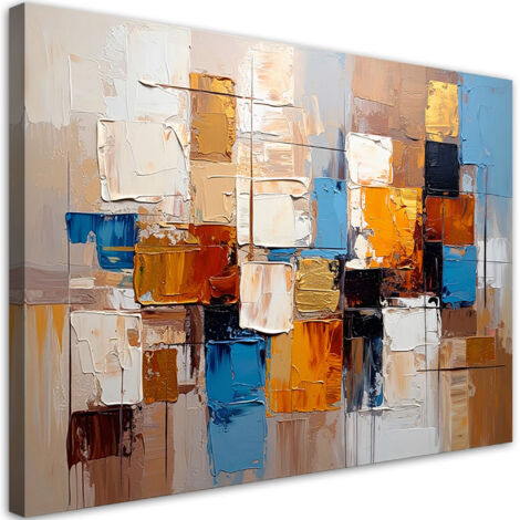 Wandbild für das Wohnzimmer Bunte Abstraktion Quadrate 60x40 cm