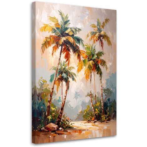 Wandbild für das Wohnzimmer Landschaft Palmen Dschungel 40x60 cm
