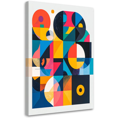 Wandbild Geometrische Abstraktion im Bauhaus-Stil 70x100 cm