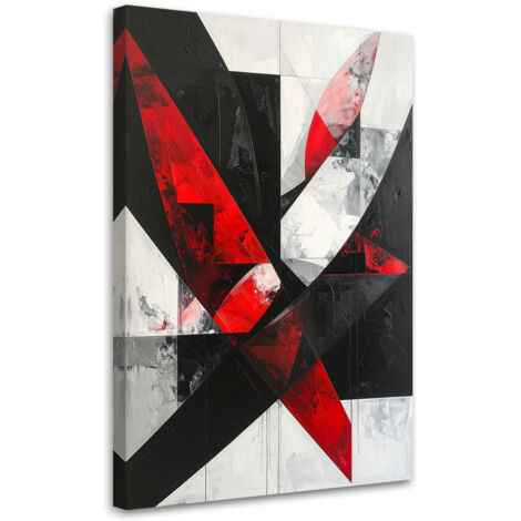 Wandbild Geometrische Abstraktion Rot 70x100 cm