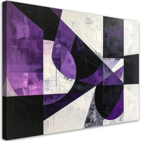 Wandbild Geometrische Abstraktion Violett 90x60 cm