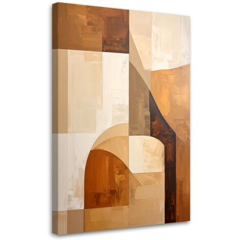 Wandbild Geometrische Komposition in Beigetönen 60x90 cm